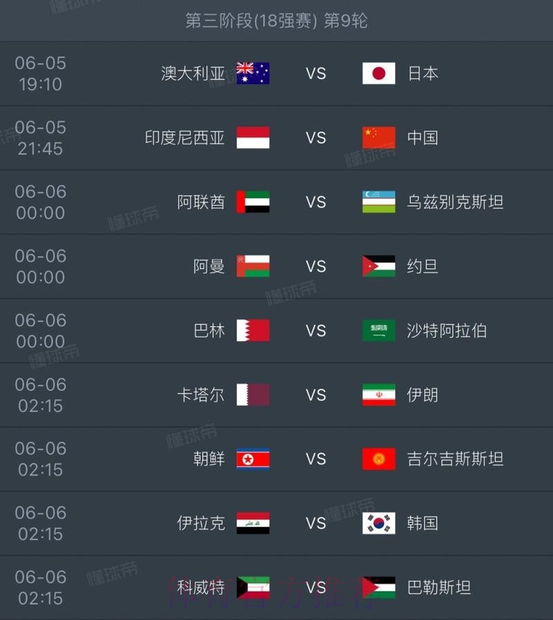 世界杯小组赛赛程推荐